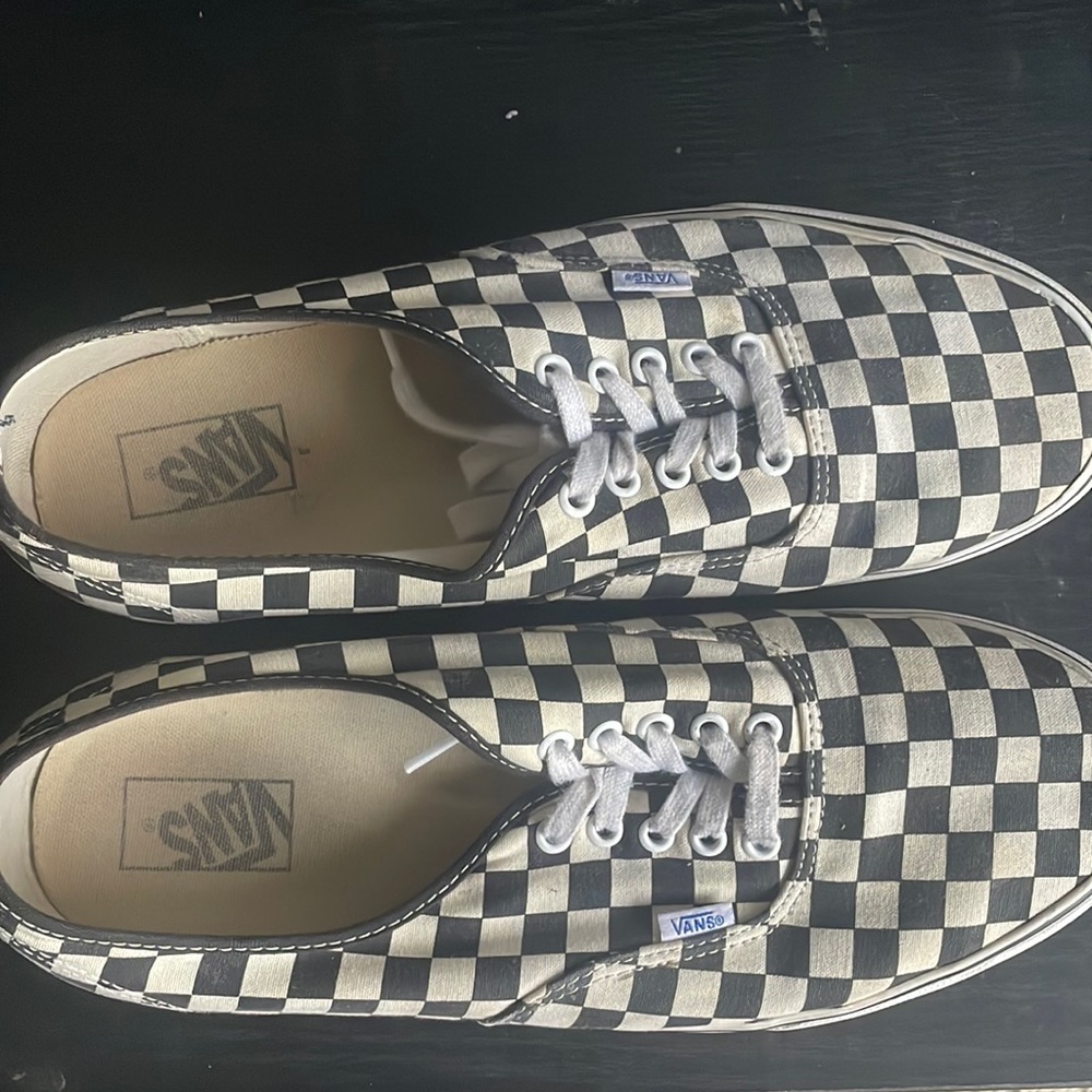 VANS CUSTOMS CHECKERBOARD AUTHENTIC WIDE